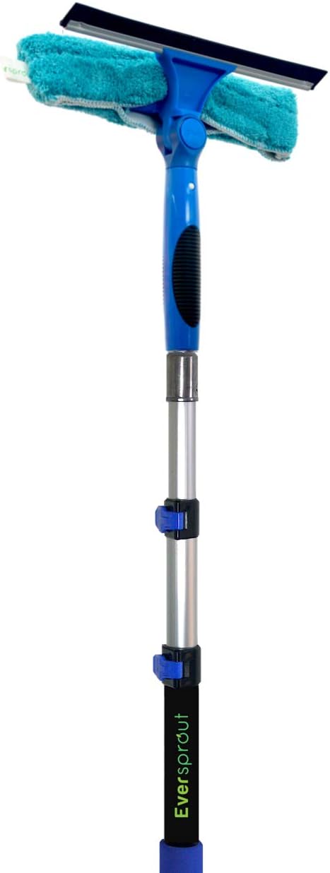 EVERSPROUT 5-to-12 Foot Swivel Squeegee & Microfiber Glass Window Scrubber by EVERSPROUT