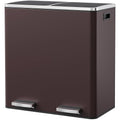 Arlopu 16 GallonStainless Steel Trash Can, 60L Dual Compartment, Metal Kitchen by Arlopu
