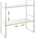 Expandable Cabinet Shelf Organizer Rack, Stackable Kitchen Counter Storage by Acorss-Star