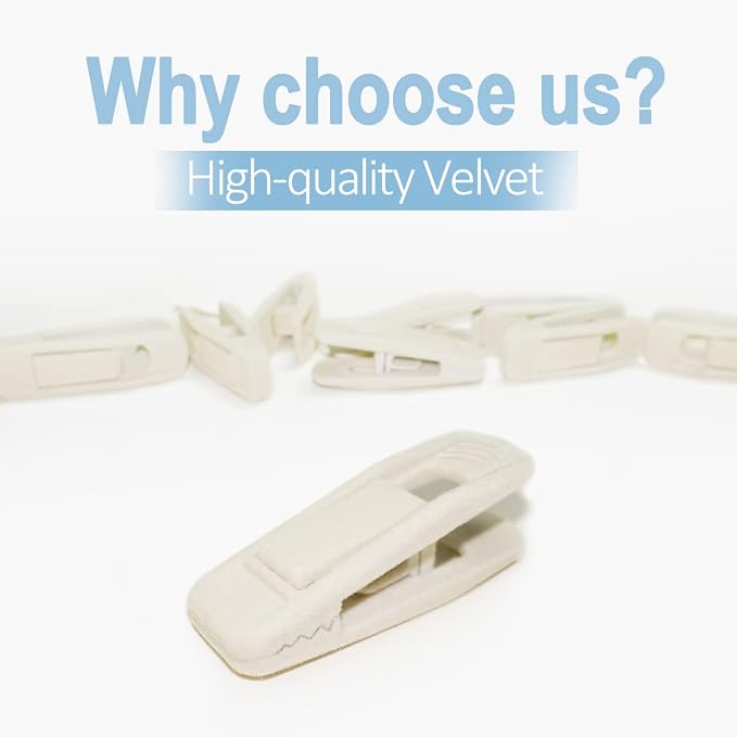 Beige Velvet Hanger Clips, Non-Slip Velvet Clip Work Perfectly - Image 2