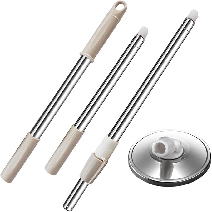 Extended Spin Mop Replacement Mop Handle, Upgraded 60-inch 360 Degrees Rotating by Midremer