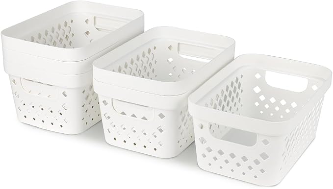 Glad Plastic Baskets for Organizing, Linen Closet, and Bathroom | Nesting Shelf - Image 6