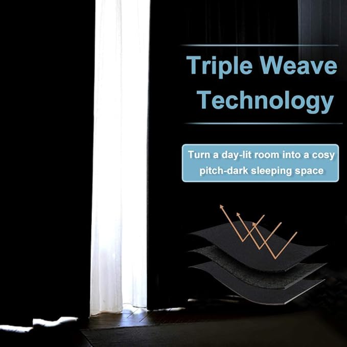 RYB HOME Small Window Curtains Blackout - Image 7