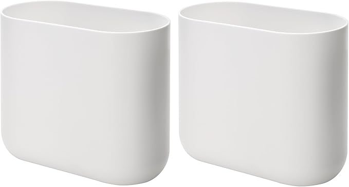 iDesign Small Oval Plastic Bathroom Trash Cans by iDesign