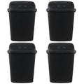 4 Pack 40 Liter Swing Lid Kitchen Garbage Can, Plastic Trash Can by EudokkyNA