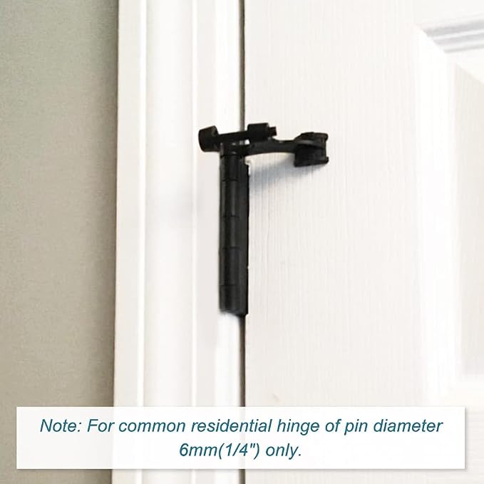 12 Pack Hinge Pin Black Door Stopper, Adjustable Heavy Duty Hinge Pin Door Stop - Image 4