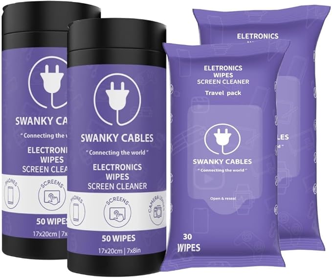 Screen Cleaner Wipes Bundle by SWANKYCABLES