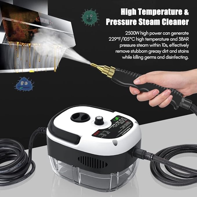 Decdeal Steam Cleaner - 2500W High Temperature Pressurized Handheld Steam - Image 2