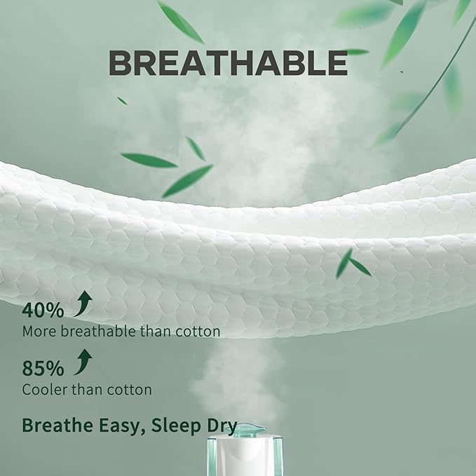 Ohgeni 100% Waterproof Mattress Protector, Twin XL-2 Pack, Fitted Sheet - Image 7