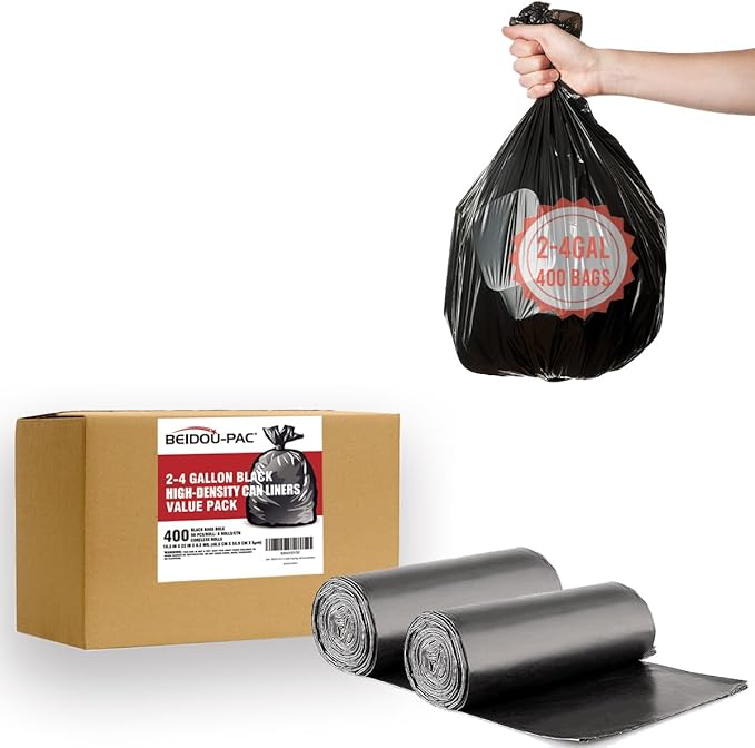 2-4 Gallon Trash Bags, Small Trash Can Bin Liners by BEIDOU-PAC