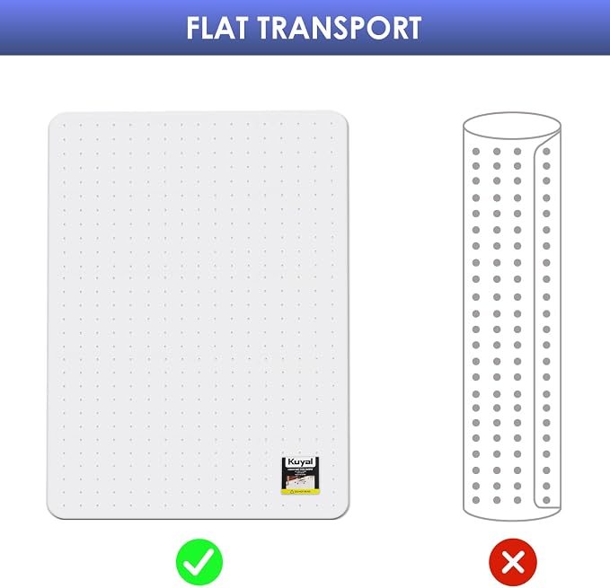Kuyal Office Chair Mat for Carpet, 46x60 Clear Heavy Duty Computer Chair Mat - Image 7