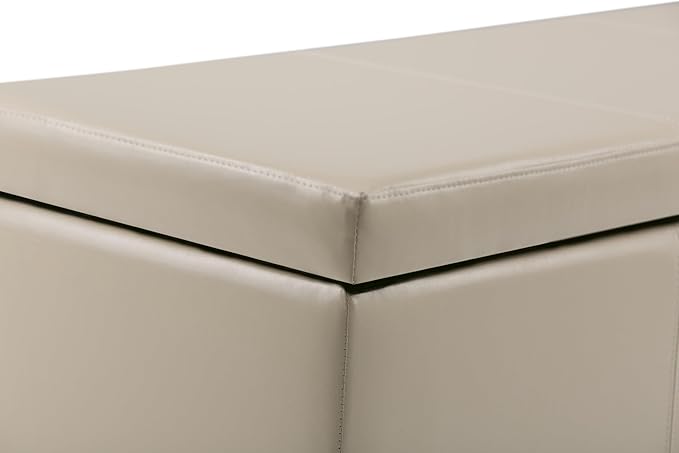 SIMPLIHOME Avalon 48 inch Wide Contemporary Rectangle Storage Ottoman Bench in - Image 7