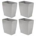 iDesign Small Bathroom Trash Set of 4-Gray Mono Rectangular Can M4 by iDesign