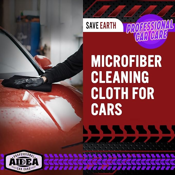 AIDEA Microfiber Cleaning Cloth Black 20PK, Microfiber Towels - Image 4