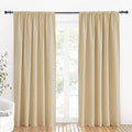 RYB HOME Large Curtains for Living Room 84 inches Length, W 70 x L 84, Biscotti by RYBHOME