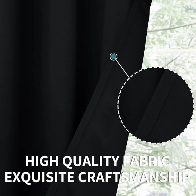 BGment Black Curtains 36 Inches Long - Image 6
