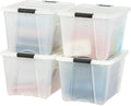 IRIS USA 54 Qt Stackable Plastic Storage Bins by IRISUSA