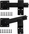2 Pack Flip Gate Latch Lock 6'' Adjustable Barn Door Lock Hardware Safety by AKBFOX