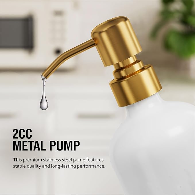 MOMEEMO Bathroom Soap Dispenser Set, Contains Lotion and Hand Soap Dispenser - Image 4