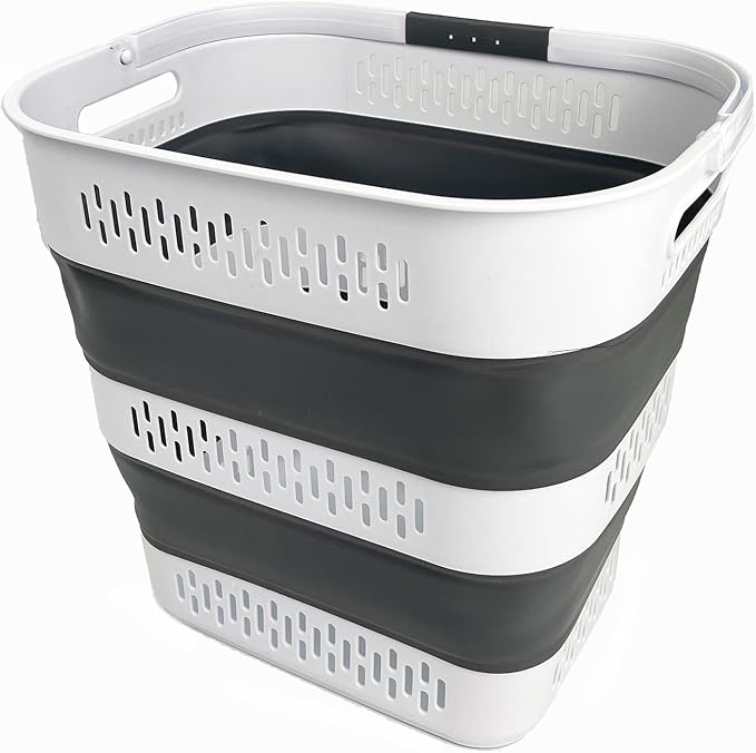 SAMMART 40L Collapsible Plastic Laundry Basket by SAMMART