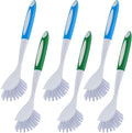 Hsei 6 Pcs Blue and Green Kitchen Scrub Dish Brush Bulk by Hsei