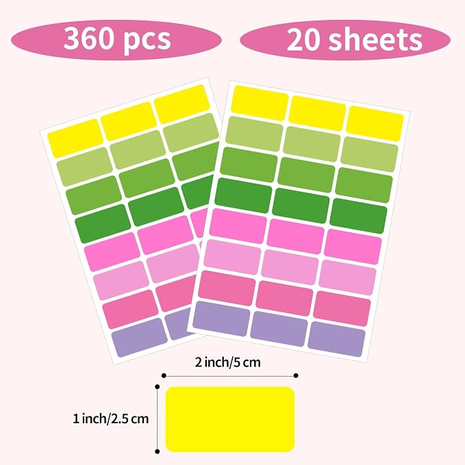 STARLIBOO Removable Freezer Labels, 1x2 Inch Color Coding Removable Labels Easy - Image 3