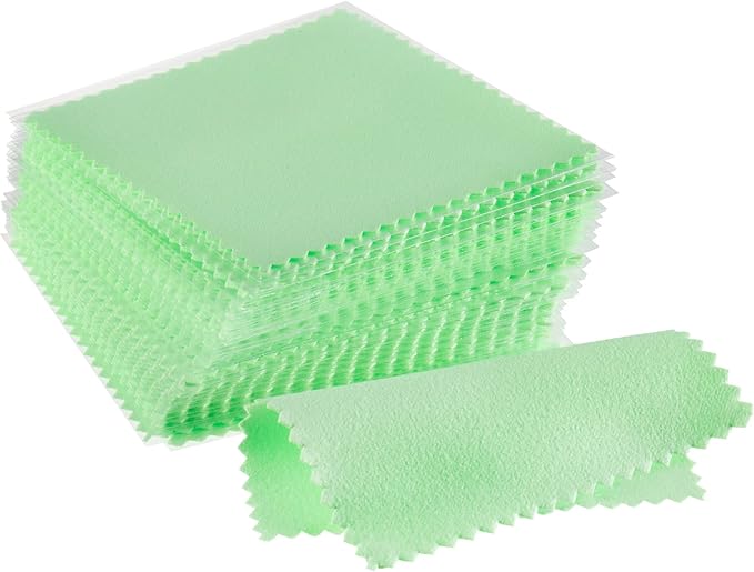 CATIFLIN 100pcs Jewelry Cleaning Cloth, Small Jewelry Polishing Cloth by CATIFLIN