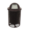 COATEDOUTDOORFURNITURE RDT-BRW Heavy Duty 32 Gallon Round Trash Receptacle by CoatedOutdoorFurniture