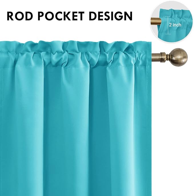 DWCN Blackout Curtains Room Darkening Thermal Insulated Bedroom Curtains Window - Image 4