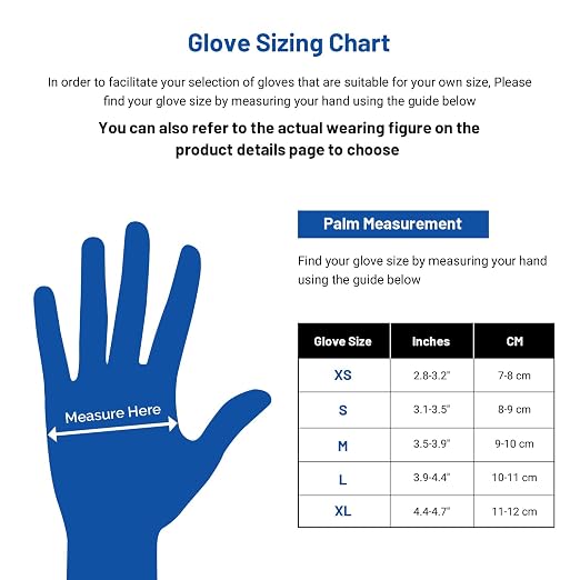 JMU XL Nitrile Gloves, 200 Black Nitrile Gloves, Latex Free, Powder Free - Image 5
