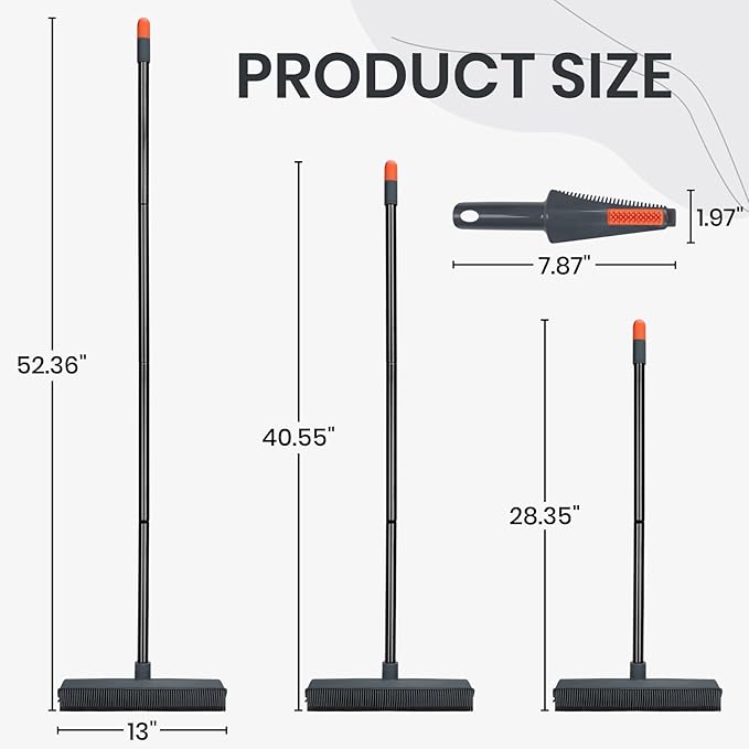 MAVRIZ Rubber Broom Carpet Rake - Image 5