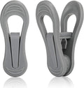 Tinfol 50pc Grey Plastic Hanger Clips, Strong Pinch Grip Finger Clips by Tinfol