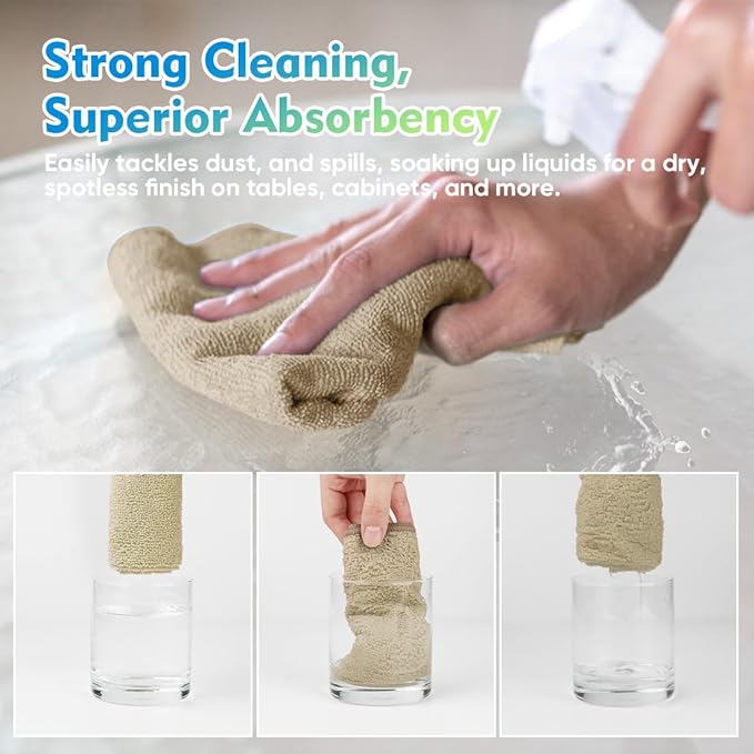 HOMEXCEL Microfiber Cleaning Cloth 20 Pack 11.5 x 11.5 inch Microfiber Towels - Image 5