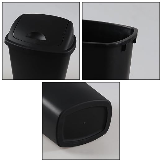 Bringer 6 Gallon Swing Top Trash Can, Plastic Garbage Can - Image 3