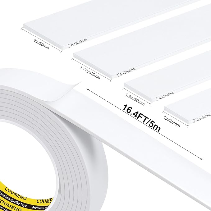 EVA Single-Sided Adhesive Foam Tape, Sealing Strip Foam Pad Sponge Tape Suitable - Image 2