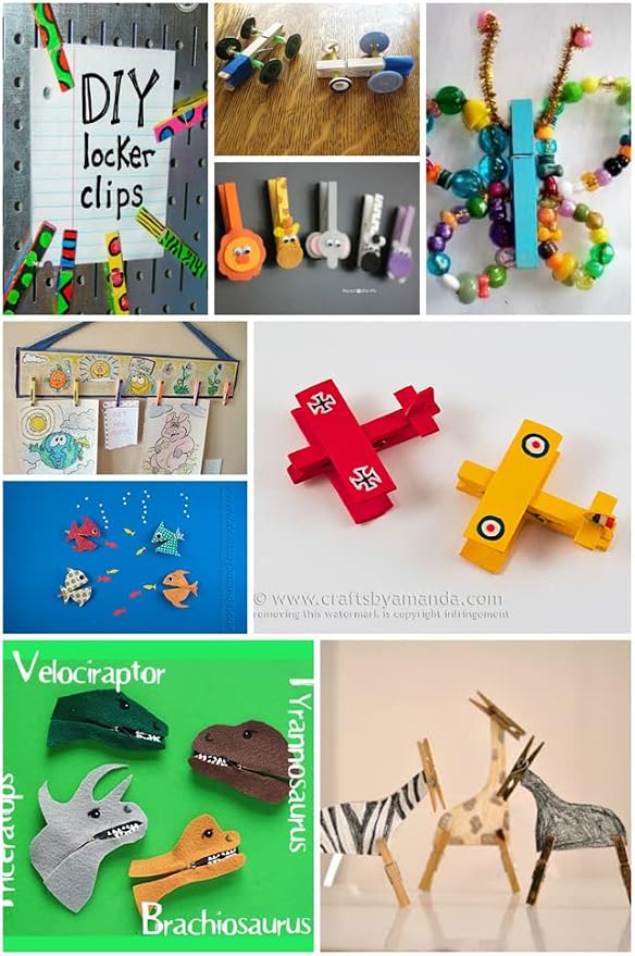 1.9 Inch Blue Clothespins Wall Decor Hang Pictures Artwork Kitchen Clips - Image 5