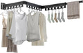 Clothes Drying Rack Foldable Wall Mounted Drying Rack 3 Fold Black-Laundry by Dancrul