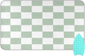 Checkered Green and White Png Ironing Mat Thickened Ironing Blanket Travel by QwThum
