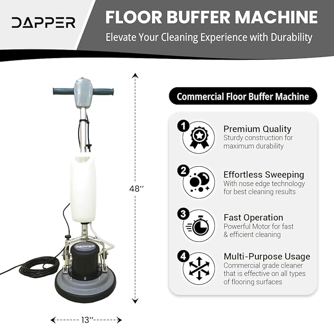 13" Heavy-duty Multi-Functional Floor Buffer Polisher Machine - Image 2