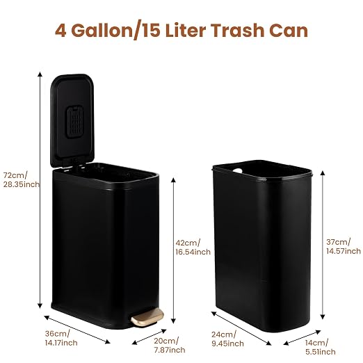 BETHEBEST Bathroom Trash Can - Image 3