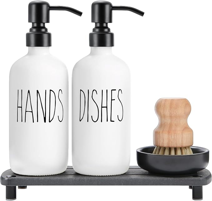 MOMEEMO White Soap Dispenser Set Comes by MOMEEMO