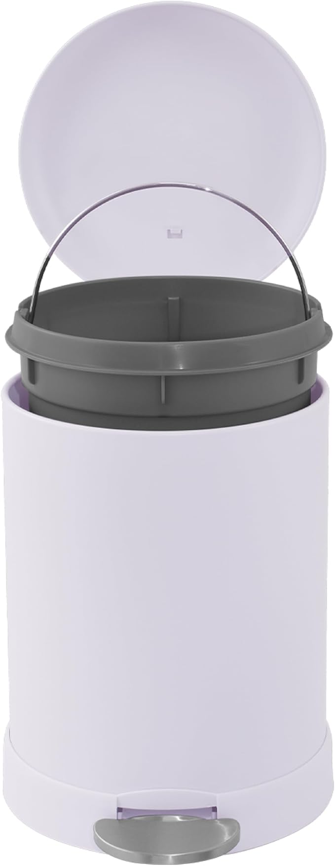 Glad Small Trash Can, 1.2 Gallon | Round Stainless Steel Garbage Bin - Image 3
