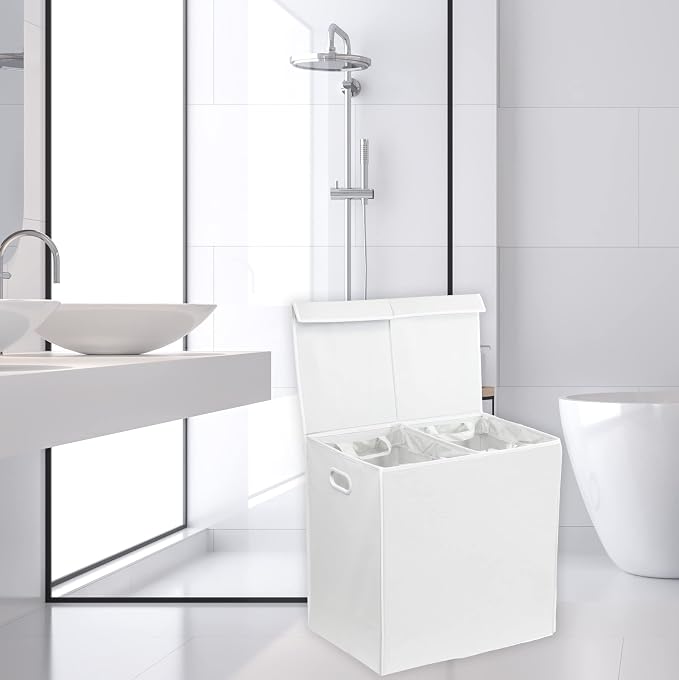 Simple Houseware Double Laundry Hamper - Image 2