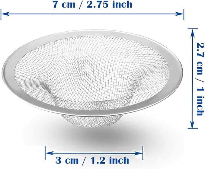 40 pcs Heavy Duty Stainless Steel Slop Basket Filter Trap, 2.75" Top / 1" Mesh - Image 7