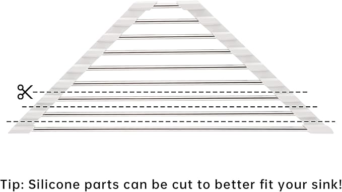 Tomorotec Triangle Roll-Up Dish Drying Rack Sink Corner Small Foldable - Image 3