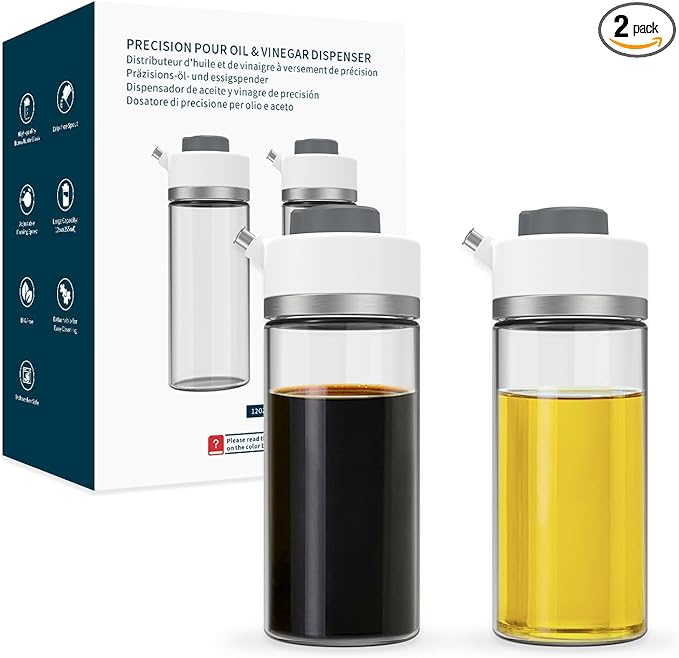 KITCHENDAO Precision Pour Glass Oil Dispenser 2-Piece Set by KITCHENDAO