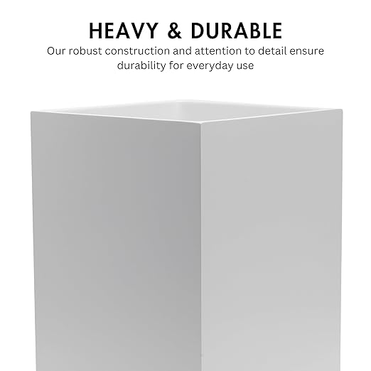 Matte White Square Small Trash Can, 2 Gallons / 7.5L Garbage Can, Waste Basket - Image 3