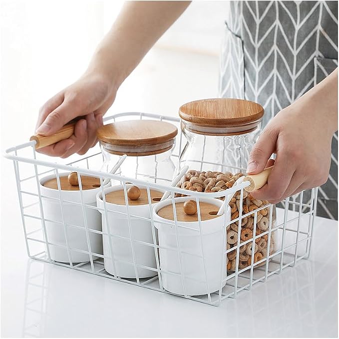 LeleCAT white wire baskets for organizing - Image 6