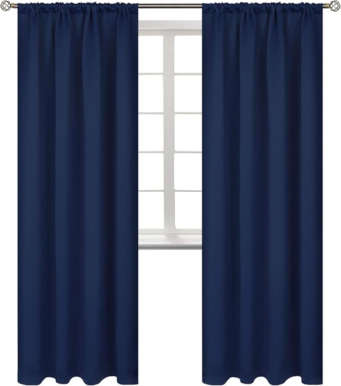 BGment Rod Pocket Blackout Curtains 84 Inches Long by BGment