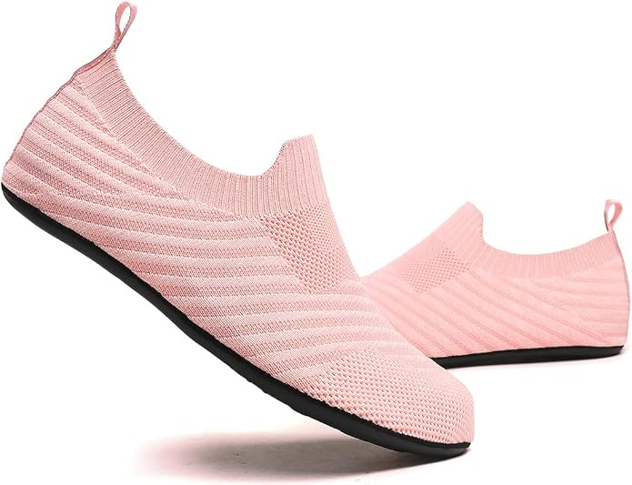 QZKDM Lightweight Slip on Grip Indoor House Slippers Barefoot Non Slip Home - Image 3